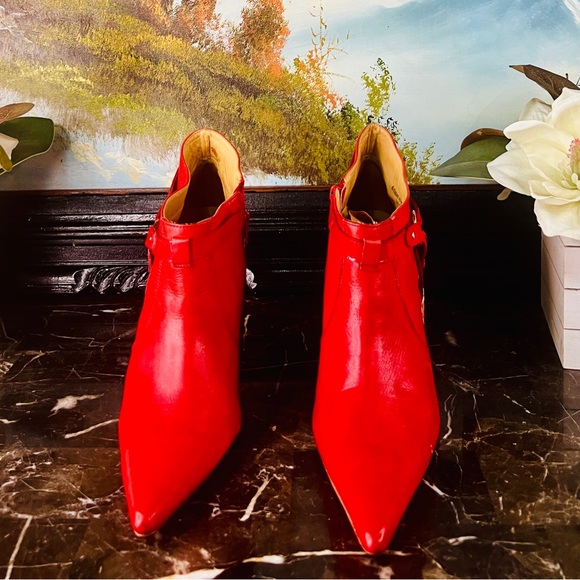 💋 Lucchese Charlie 1 Horse handcrafted Vintage Heels Western Boots 9 red RARE💋 - Picture 11 of 16